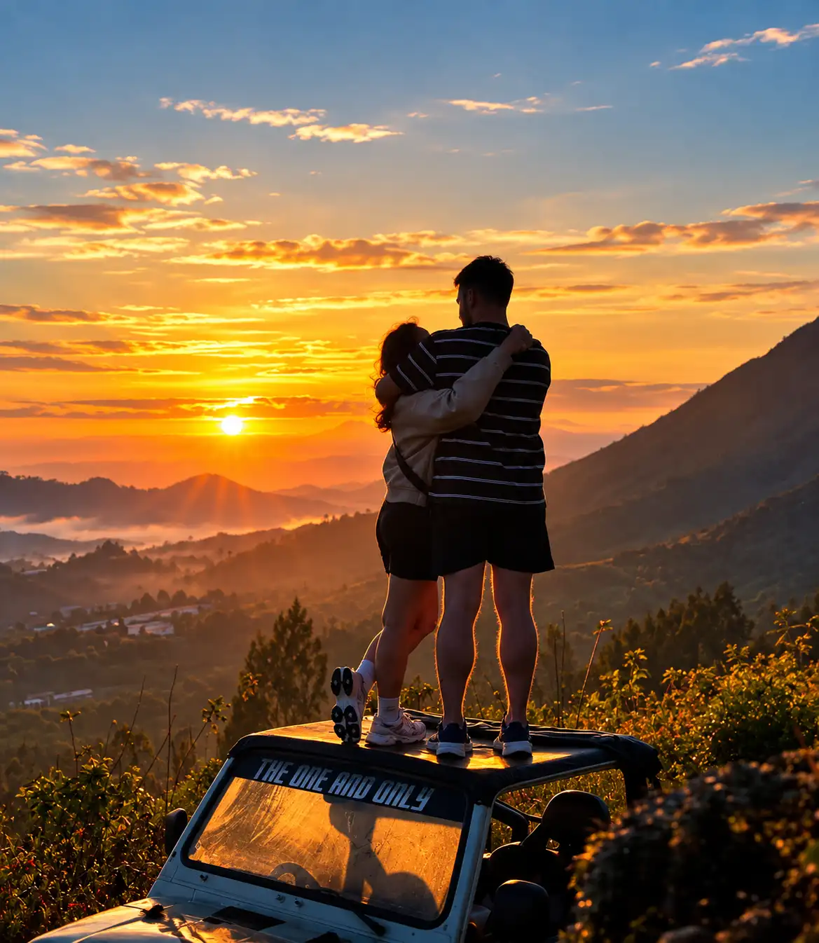 Jeep adventure through volcanic landscape